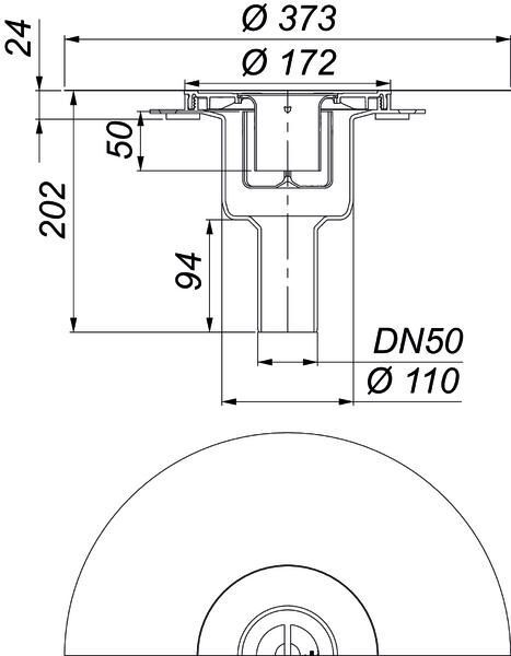 DALLMER DallDrain Ablaufgehäuse senkrecht DALLMER DallDrain Ablaufgehäuse senkrecht