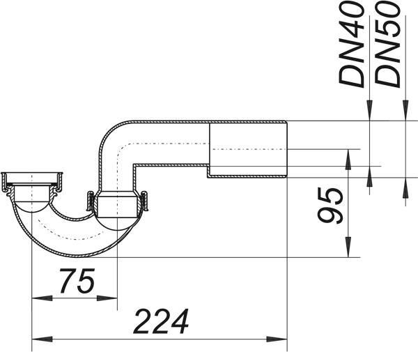 DALLMER Dusch- u. Badewannen-Siphon 200