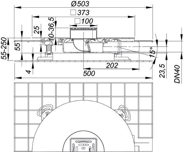 DALLMER Schallschutzablauf CeraDrain Select Plan