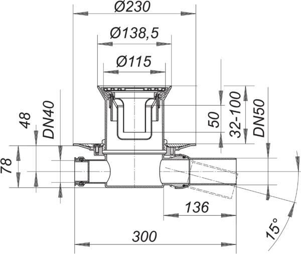 DALLMER Serie 10 Bodenablauf 32