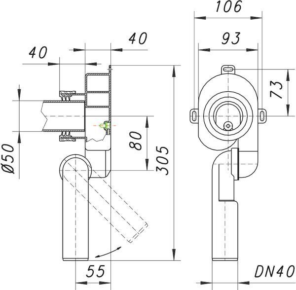 DALLMER Urinal-Absaug-Siphon