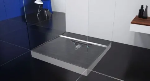 Lösungsbeispiel: Duschelement mit eingebauter Duschrinne