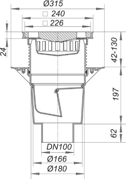 DALLMER Hof- und Parkdeckablauf 616