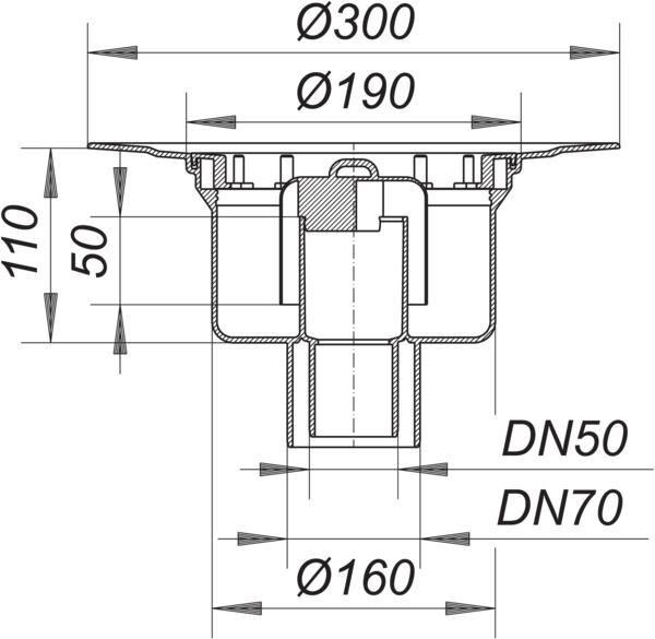 DALLMER Serie 15 Ablaufgehäuse 61 HAT