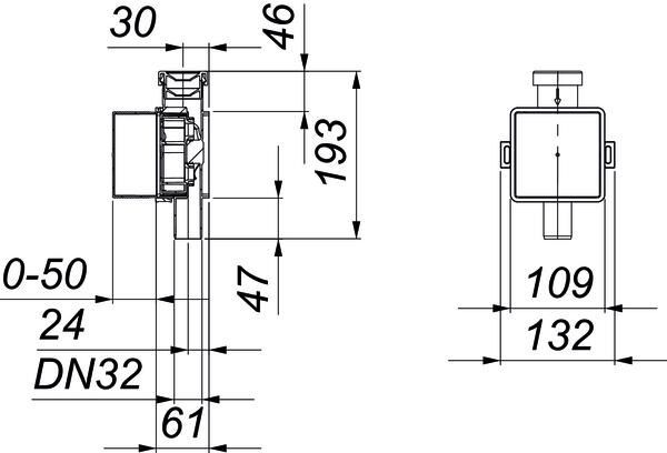 DALLMER Wandeinbau-Siphon 138
