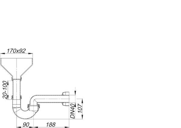 DALLMER Tropfwasser-Siphon 113, DN 40