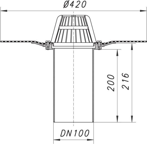 DALLMER Dachablauf 84 D DallBit, DN 100