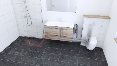 Bodengleiche Duschlösung bei Sanierung