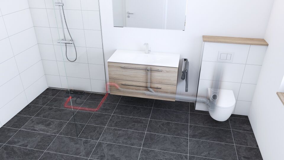 Bodengleiche Duschlösung bei Sanierung