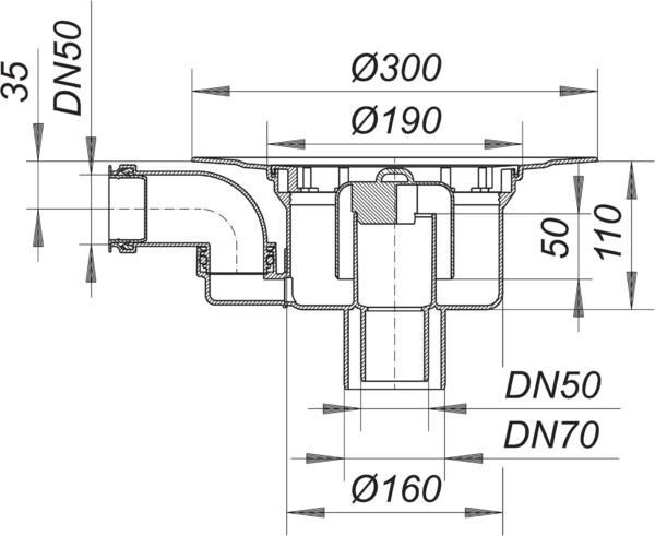 DALLMER Serie 15 Ablaufgehäuse 61 HAT