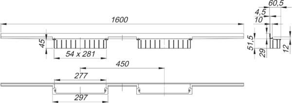 DALLMER CeraWall Individual Duo Duschrinne