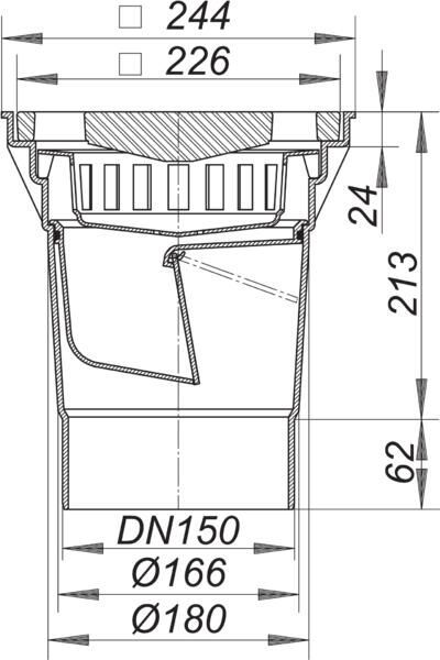 DALLMER Hof- und Parkdeckablauf 606