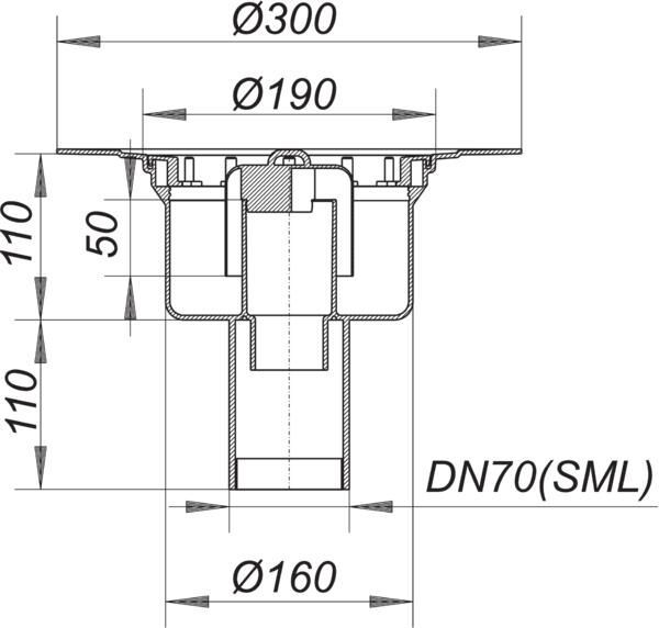 DALLMER Serie 15 Ablaufgehäuse 61 GA