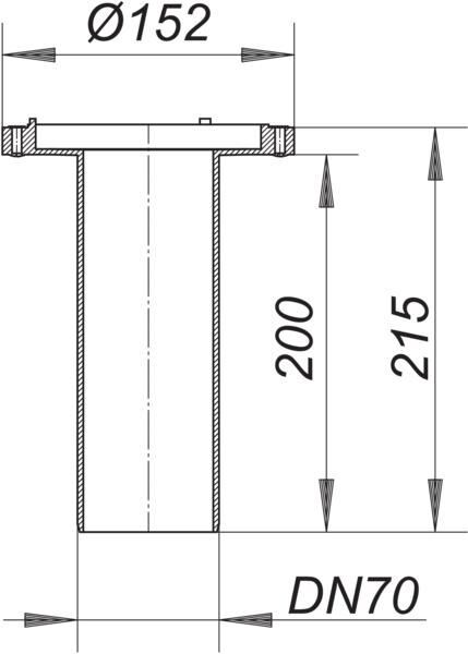 DALLMER Balkonablaufgehäuse 84 KF, DN 70