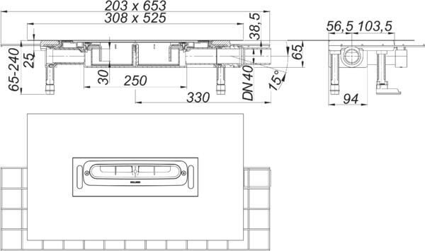 DALLMER CeraFlex Plan Ablaufgehäuse