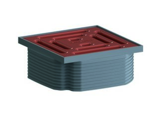 DALLMER Aufsatz DallDrain Pure, blutorange, 100 x 100 mm
