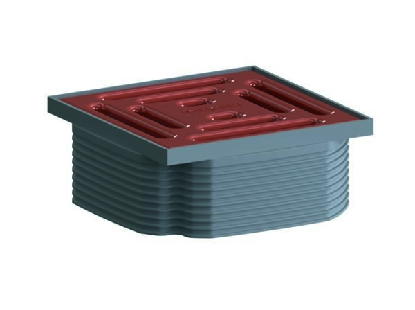 DALLMER Aufsatz DallDrain Pure, blutorange, 100 x 100 mm