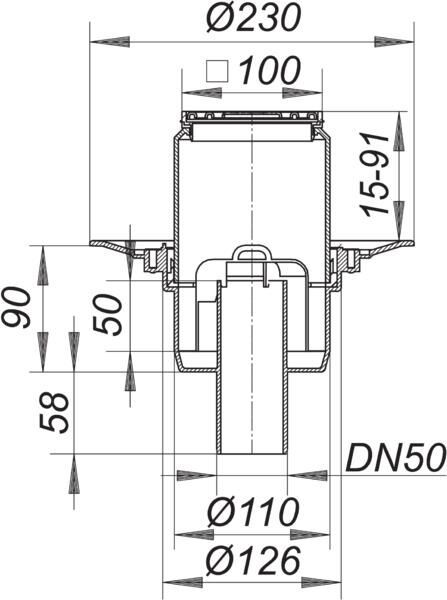 DALLMER Serie 10 Bodenablauf 40