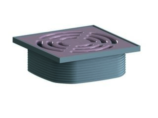 DALLMER Aufsatz DallDrain Pure, hellrosa, 120 x 120 mm