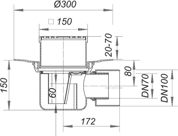 DALLMER Serie 15 Bodenablauf 57