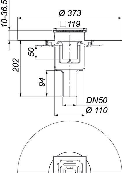 DALLMER DallDrain Pure Bodenablauf senkrecht