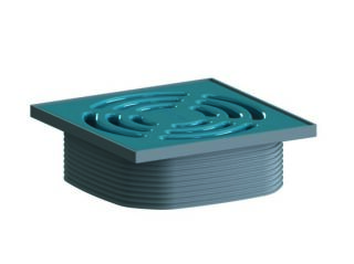 DALLMER Aufsatz DallDrain Pure, himmelblau, 120 x 120 mm