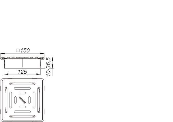 DALLMER Aufsatz DallDrain Select, 150 x 150 mm