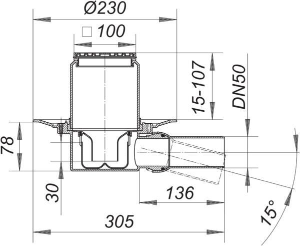 DALLMER Serie 10 Bodenablauf 42