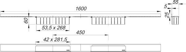 DALLMER CeraWall Select Duo Duschrinne