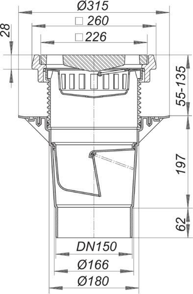 DALLMER Hof- und Parkdeckablauf 616
