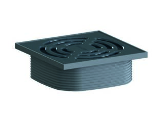 DALLMER Aufsatz DallDrain Pure, graublau, 120 x 120 mm