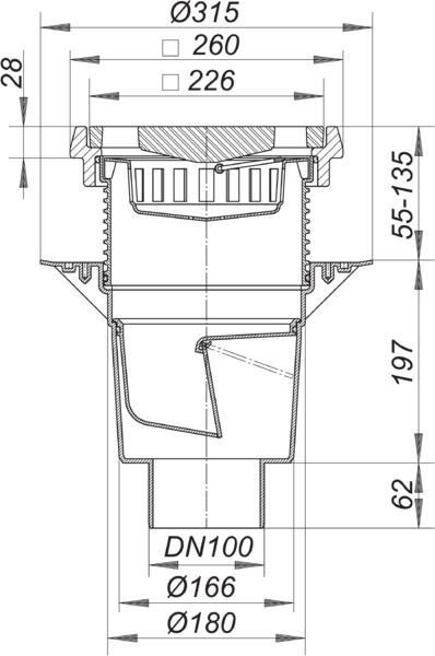 DALLMER Hof- und Parkdeckablauf 616