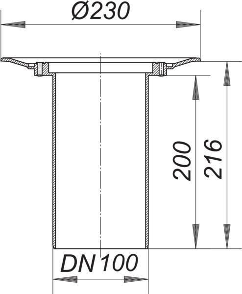 DALLMER Balkonablaufgehäuse 84, DN 100