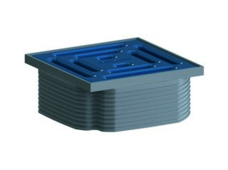 DALLMER Aufsatz DallDrain Pure, ultramarinblau, 100 x 100 mm