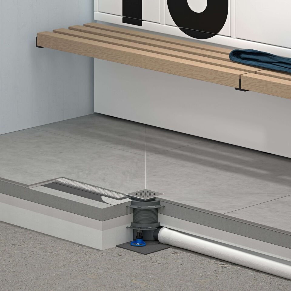 DALLMER Bodenablauf DallDrain Pure Plan, DN 40, 120 x 120 mm