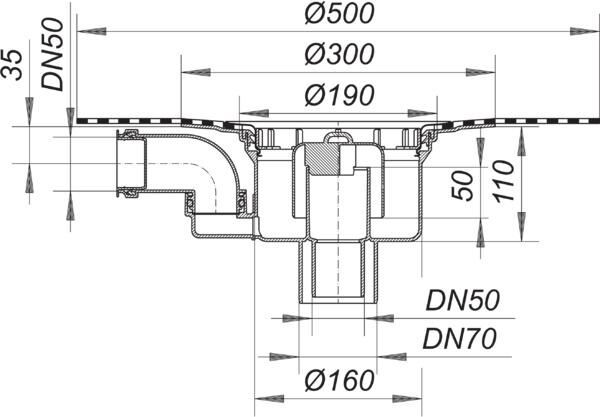 DALLMER Serie 15 Ablaufgehäuse 61 HAT