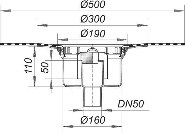 DALLMER Serie 15 Ablaufgehäuse 61 HAT
