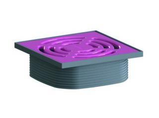 DALLMER Aufsatz DallDrain Pure, telemagenta, 120 x 120 mm