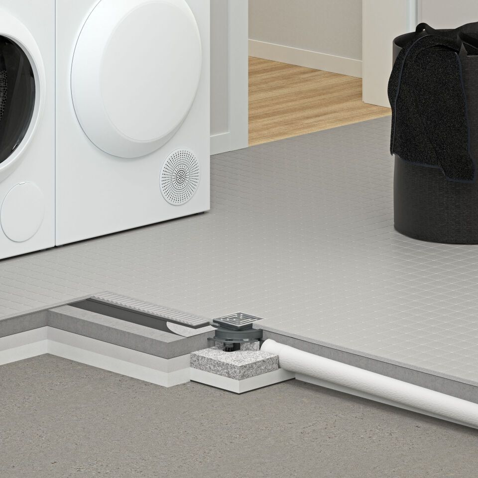 DALLMER Bodenablauf DallDrain Pure Plan, DN 40, 120 x 120 mm