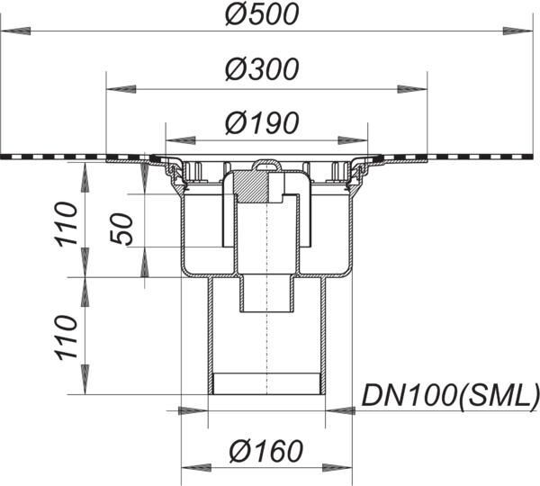 DALLMER Serie 15 Ablaufgehäuse 61 GA