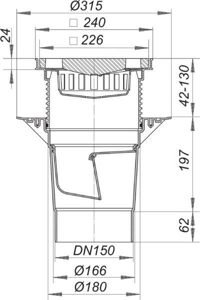 DALLMER Hof- und Parkdeckablauf 616