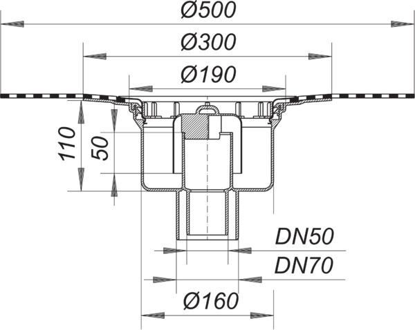 DALLMER Serie 15 Ablaufgehäuse 61 HAT