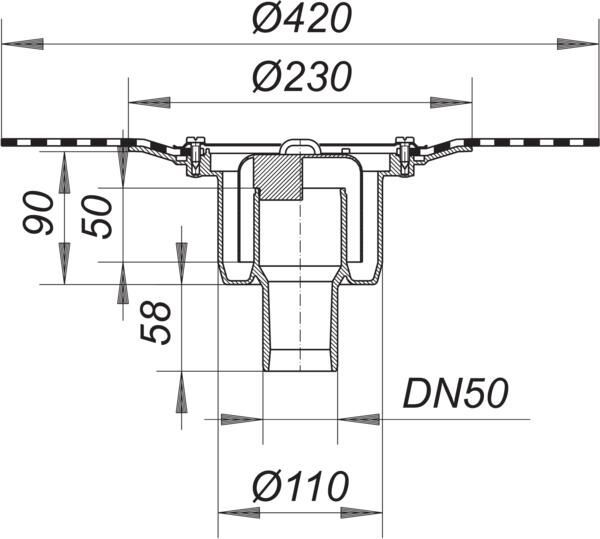 DALLMER Serie 10 Ablaufgehäuse 40