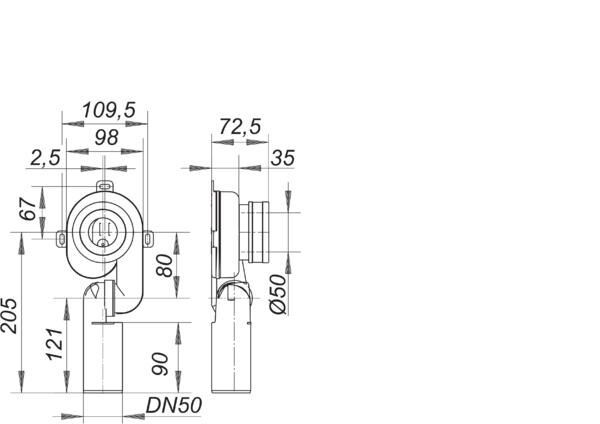 DALLMER Urinal-Absaug-Siphon