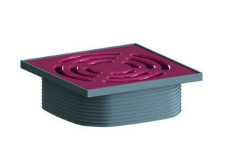DALLMER Aufsatz DallDrain Pure, rubinrot, 120 x 120 mm