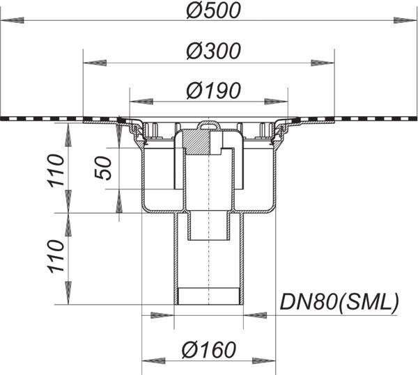 DALLMER Serie 15 Ablaufgehäuse 61 GA