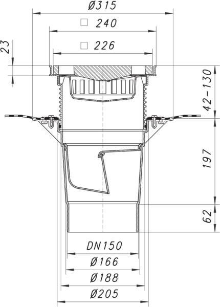 DALLMER Hof- und Parkdeckablauf 616