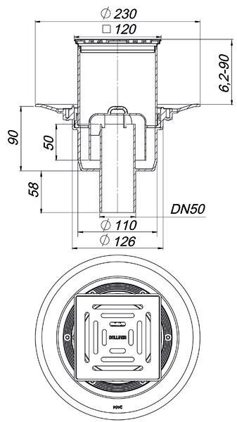 DALLMER Serie 10 Bodenablauf 40