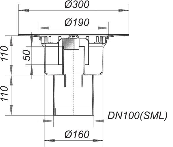DALLMER Serie 15 Ablaufgehäuse 61 GA