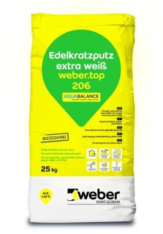 weber.top 206 AquaBalance mit Glimmer, 3,0 mm, Mineralischer Edelkratzputz